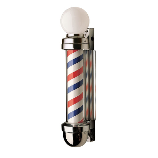 William Marvey 405 Wall Mount  Barber Pole Height 24" - Diameter of glass cylinder 4" - Sharp Salons