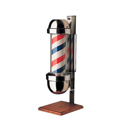 William Marvey 410 Barber Pole – On Oak Stand - Sharp Salons