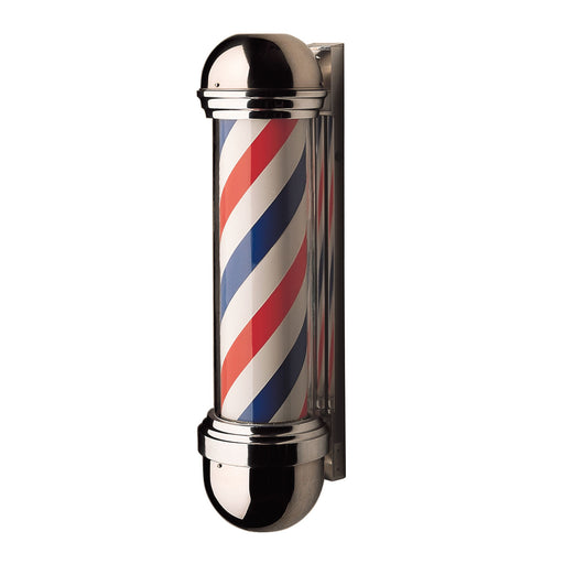 William Marvey 824 Wall Mount Barber Pole - Height 39" - Diameter of glass cylinder 8" - Sharp Salons